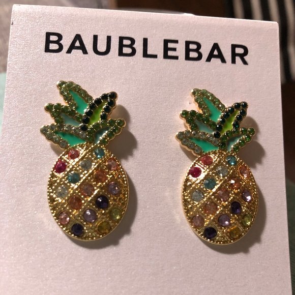 NEW Pineapple Statement Earrings BAUBLEBAR - Picture 5 of 7